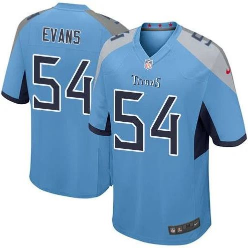 Men Tennessee Titans #54 Rashaan Evans Nike Light Blue Game NFL Jersey
